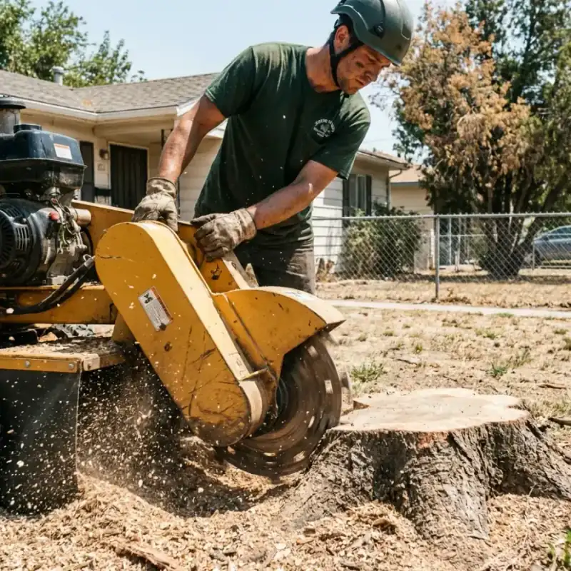 Riverside stump grinding
